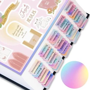 Bible Tabs with Unique Stickers, Bible Tabs for Women, Laminated Bible Tabs, - Picture 1 of 6