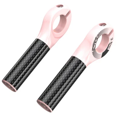 ENLEE 1Pair Carbon Fiber Handlebar Ends Mountain Bike Handle bar Grips Bike Rest - Image 1 of 4