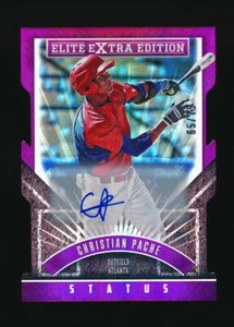 2015 Elite Extra Edition Status Purple Die-Cut Prospects /75 Cristian Pache Auto - Picture 1 of 2
