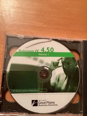 Brand New. Never Used. GREAT PLAINS Solomon IV 4.5 Software 2 Volumes CDs - Image 1 of 2