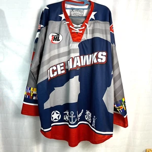 5ivehole Herren #35 Ice Hawks Hockey Trikot Shirt NA3HL Größe XL Heavy America USA - Bild 1 von 11