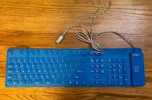 Omnitech Flexible Silicone Waterproof Keyboard USB (Blue) - Picture 1 of 6