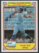 George Brett 1984 Topps Drake's Big Hitters #3 Kansas City Royals Hall of Fame 1