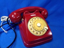 Telefono vintage a disco marca SIEMENS colore BORDRAU