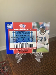 2007 Topps TX Authentic Super Bowl XL Ticket Walter Jones Auto HOF RARE SP - Picture 1 of 3