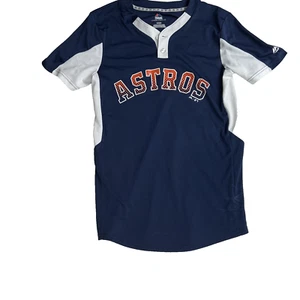 Majestic 2-Button  Blue Jersey Shirt Houston Astros MLB youth Boys Small No. 5 - Picture 1 of 8