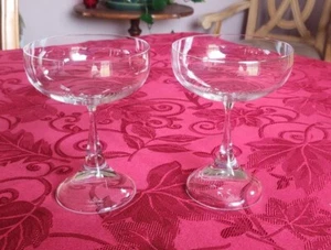Rosenthal Studio Linie Kristall Clarion Untertasse Champagner/hohe Sherbet Gläser 2 Stück - Bild 1 von 7