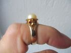 Very Beautiful, old Ring, 333 Gold With Beautiful Bead