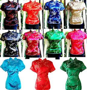 Camicia/blazer/top camicetta kimono Asia Miss Cina-geisha-Qipao molti colori 34-42 - Foto 1 di 15