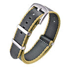 Premium NATO 3-Ring Nylon Watch Band Multi-colour Striped Canvas Strap 20/22mm