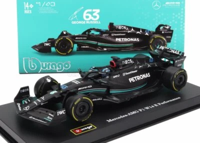 MODELLINO AUTO BURAGO STATICO MERCEDES GP F1 W14 2023 RUSSEL VETRINA SCALA 1/43 - Immagine 1 di 4