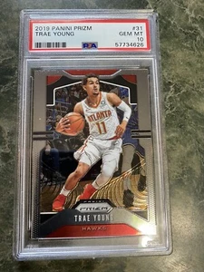 Tarjeta base Trae Young 2019-20 Panini Prizm #31 Atlanta Hawks PSA 10 unidades - Imagen 1 de 2