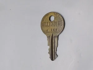 ILLINOIS Lock Key # J349 J 349 Slot Machine Jukebox Wallbox Arcade Coin-op - Picture 1 of 2