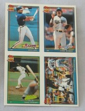 1991 Topps Cracker Jack Ron Gant Eddie Murray Dave Stewart Carlton Fisk