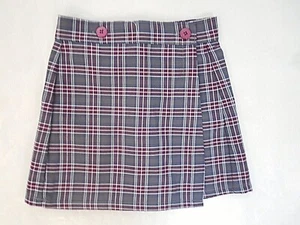 Pantalones uniformes a cuadros rojos y grises para niñas A+ tallas 4 - 12 - Imagen 1 de 5