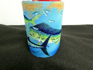 Soporte para lata de cerveza de refresco DORADO WAHOO MAHI aislador enfriador Koozie Gamefish (1) L8 - Imagen 1 de 5