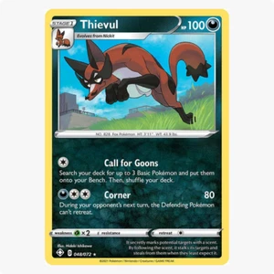 Thievul 048/072 Shining Fates Pokemon TCG Holo Rare - Picture 1 of 2