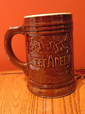 Vintage Beer Mug Sweet Adeline Pottery Brown & Yellow • 14£