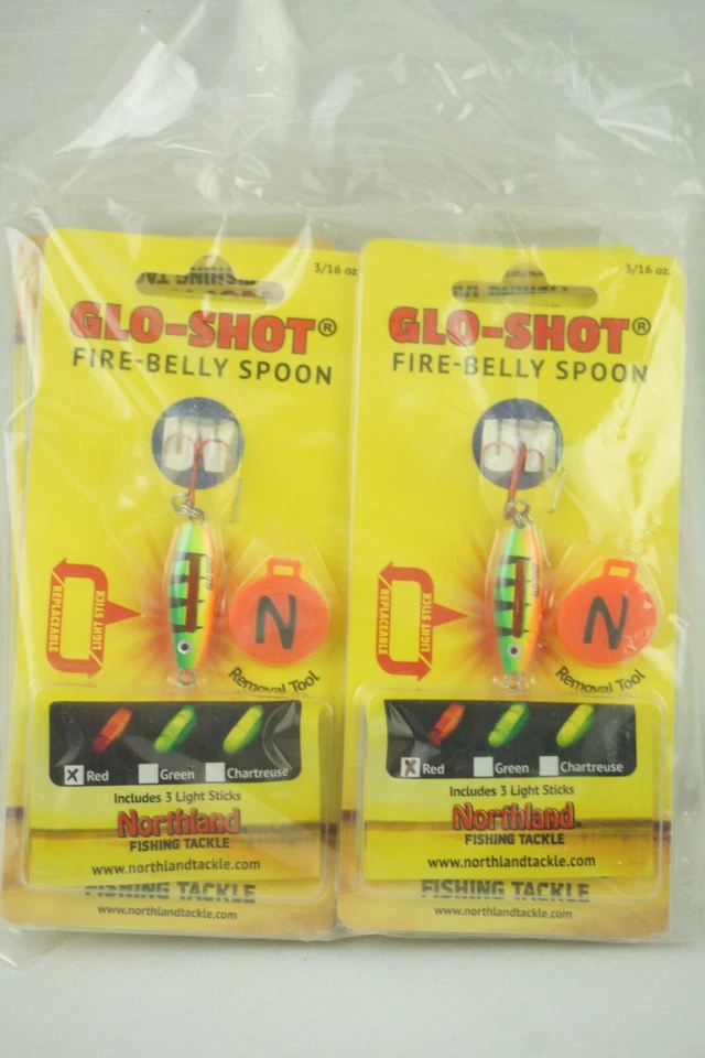 Cuchara Northland Fishing Glo Shot Fire Belly - 3/16 Fire Tiger (Lote de 6) Foto 1 de 4