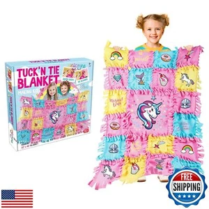 EDUMAN Einhorn Tuck N' Binden Fleece Decke Kits, Deckenherstellung Kit für Kinder - Bild 1 von 5