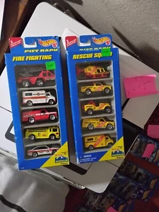 2-1996 Hot Wheels Rescue sq. And fire ft. Gift Pack Collection for World Sets - Picture 1 of 3