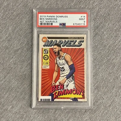 2019 Panini Donruss Net Marvels #14 Ben Simmons PSA 9 - Image 1 of 2