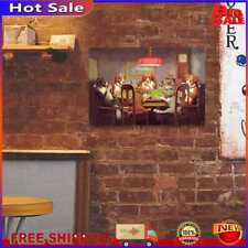 Dog Playing Poker Metal Plate Tin Sign Plaque for Bar Club Cafe Poster