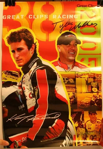 2005 Kasey Kahne Tyler Walker Great Clips Racing 12 x 18" Poster Nascar Cover