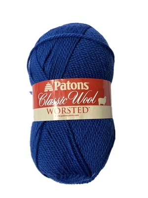 Hilo peinado clásico de lana Patons #77132 azul real 210 yardas Foto 1 de 3