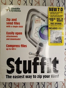 Aladdin Systems Stuffit 7.0 2001 Windows 98 NT XP PC CD-ROM Big Box Complete - Picture 1 of 5