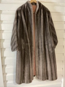 FURCREST VOLLE LÄNGE Orlon/Dynel komplett Satin gefüttert Kunstfell Vintage EUC  - Bild 1 von 10