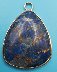 Barse Thailand Blue - Gold Streak Pendant - Picture 1 of 5