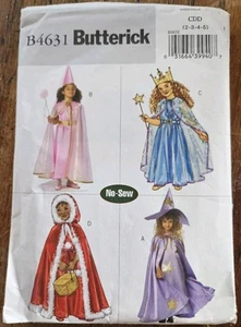 BUTTERICK B4631 HALLOWEEN COSTUME PATTERNS SZS 2-5 vintage NEW! - Picture 1 of 3