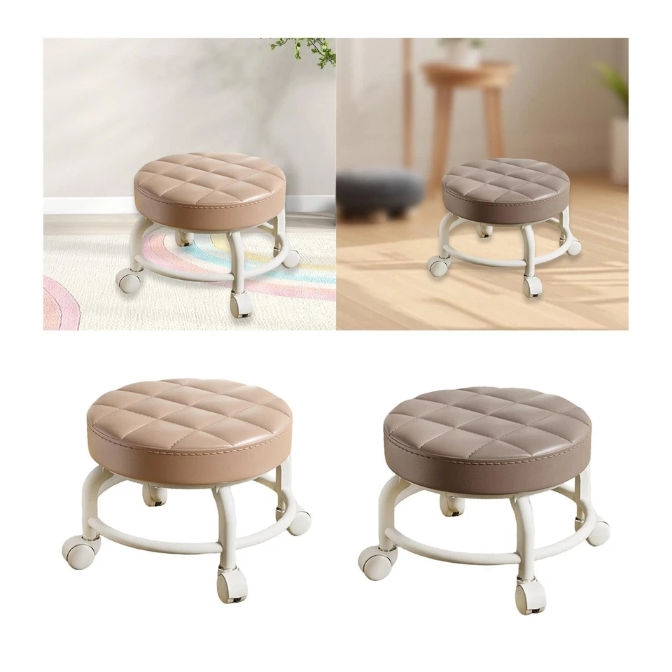 Rolling Stool Low Roller Seat Round Step Stool for Office Home Car Repairing - Image 1 of 1