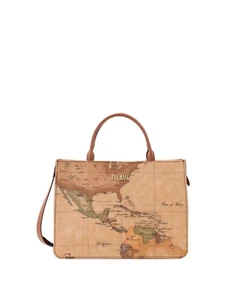 Alviero Martini Prima Classe - Borsa a mano in tessuto Geo Classic con fianchi i - Foto 1 di 8
