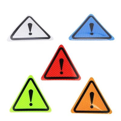 Universal Reflective Stickers Car Bodywork Motorcycle Triangular Warning Label - Image 1 of 4
