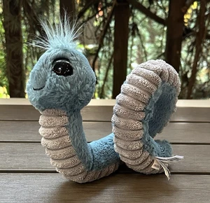 Jellycat Wiggly Worm Blue Plush Stuffed Animal Shiny Eye Tuft WW3B 20" Preowned - Picture 1 of 8
