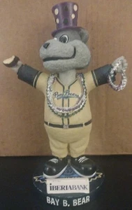 Retired Mascot Bay B. Bear Mobile Baybears MiLB SGA Bobblehead Mardi Gras - Picture 1 of 11