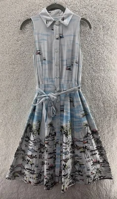 Chetta B Size 4 Dress A-line Button-Front Boat Beach Resort Travel Cruise Vacay - Image 1 of 4