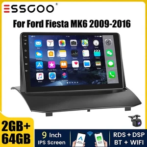 9" Carplay For Ford Fiesta 2009-2014 Android13 Car Stereo Radio GPS Navi CAM 64G - Picture 1 of 16