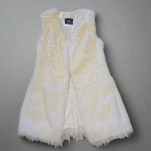 JF Lefon White Sleeveless Faux Fur Coat, Size: FR 40 (AU 12) - Picture 1 of 16