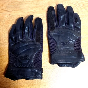 Tour Master Riding Gloves Black Knitted and Leather Large - Picture 1 of 8