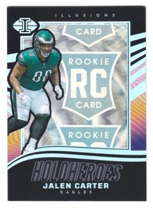 2023 Panini Illusions Jalen Carter RC #17 Holoheroes SP Rookie Inserto Ologramma - Foto 1 di 2