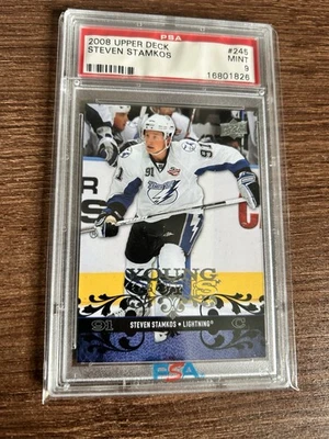 2008 UD #245 STEVEN STAMKOS ROOKIE RC PSA 9 - Image 1 of 2