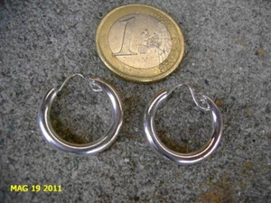 ORECCHINI VINTAGE LISCI ARGENTATI  NUOVI - Bild 1 von 1