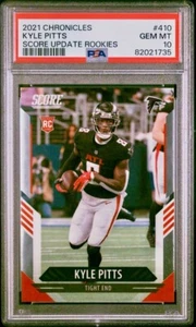 Kyle Pitts 2021 Chronicles SCORE UPDATE RC #410 [CHROME BASE] - PSA 10 - POP 2 -- ATL - Bild 1 von 2
