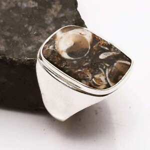 Turtella Jasper Ethnic Handmade Man's Ring Jewelry US Size-9.5 AR 60598