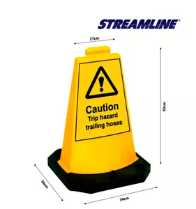 Safety Heavy Duty Cone  '' TRIP HAZARD / WINDOW CLEANING IN PROGRESS '' Sign - Picture 1 of 3