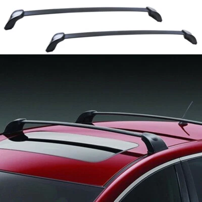 Par de portacargas de barra transversal de techo de aluminio atornillable para Mazda CX-7 07-12 Foto 1 de 4
