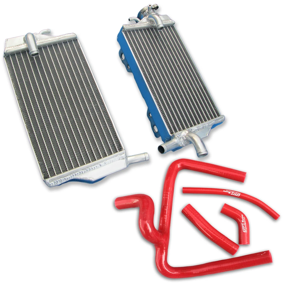 Radiador de aluminio y manguera roja para Honda CR250R CR250 CR 250R 2002-2004 2003 Foto 1 de 4